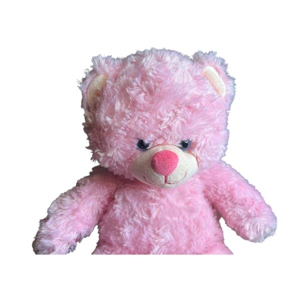 Build A Bear Workshop Pink Cuddles Teddy Bear Plush 16" Heart Nose - Picture 4 of 6